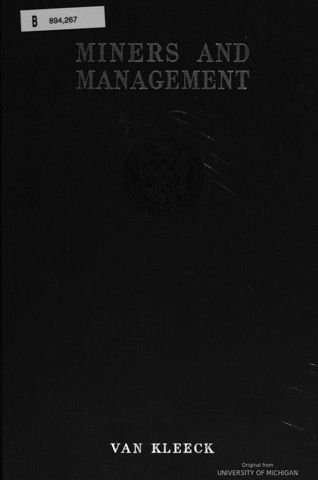 Cover of Miners and Management